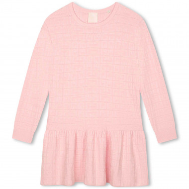 Knit dress with frill  for 