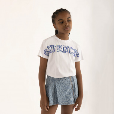 Jupe-short en jean à motifs GIVENCHY pour FILLE