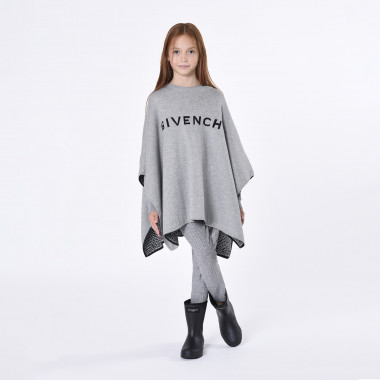 Givenchy Kids 4G-motif round-neck reversible cape - Grey