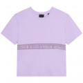 Cotton T-shirt with lace GIVENCHY for GIRL