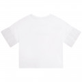 Tulle-sleeved T-shirt GIVENCHY for GIRL