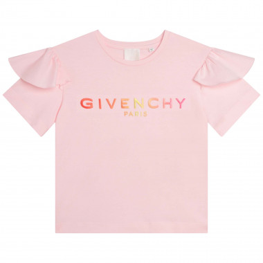 Ruffled-sleeve T-shirt GIVENCHY for GIRL