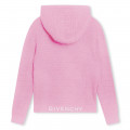 Knitted zip-up hoodie GIVENCHY for GIRL