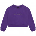 Short embroidered sweatshirt GIVENCHY for GIRL