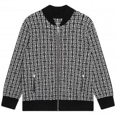 Jacquard knitted cardigan GIVENCHY for BOY