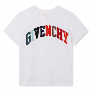 Velvet-patch cotton T-shirt GIVENCHY for BOY
