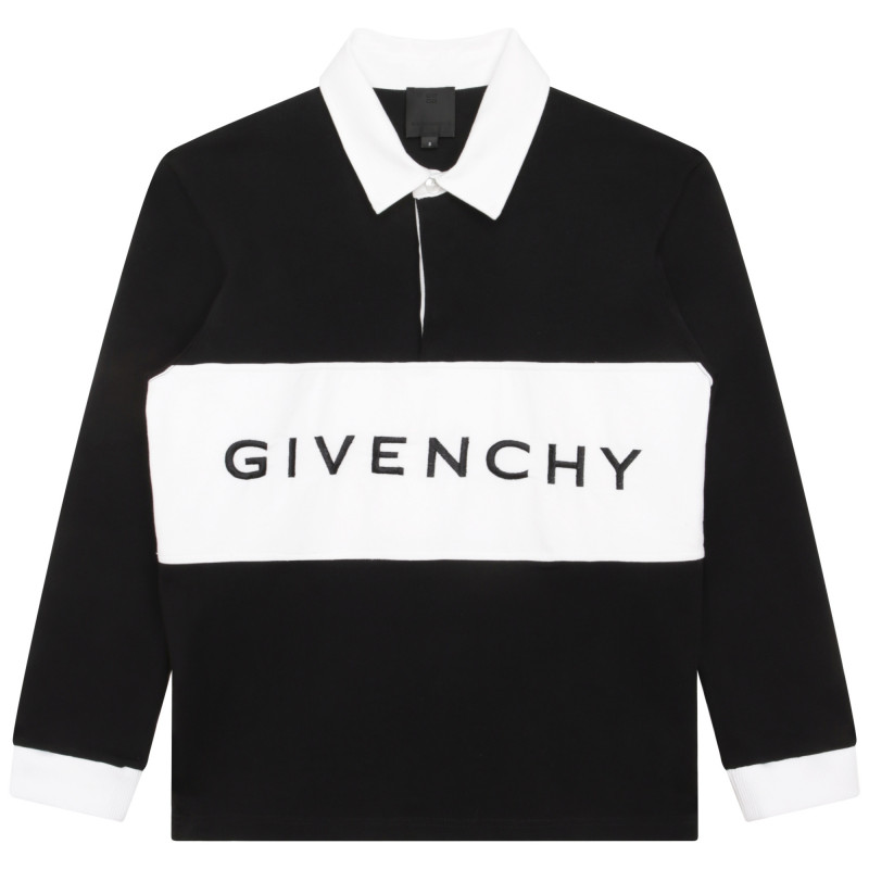GIVENCHY Polo a manches longues garcon noir Kids around