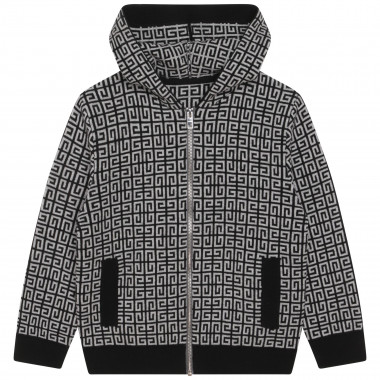 Hooded knitted zip-up jumper GIVENCHY for BOY