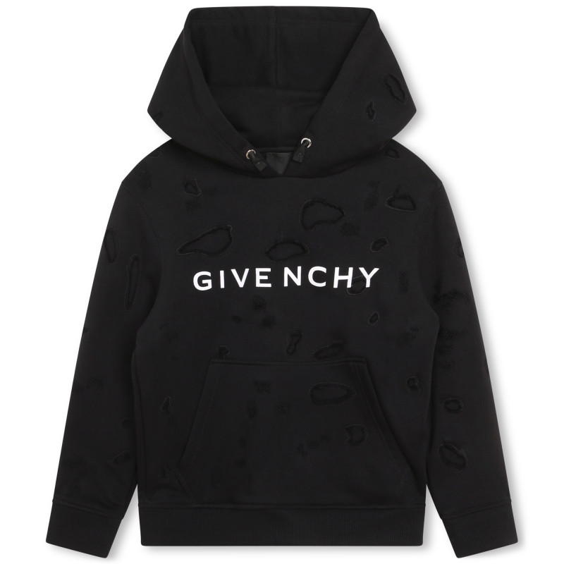 GIVENCHY Sweat shirt capuche garcon noir Kids around