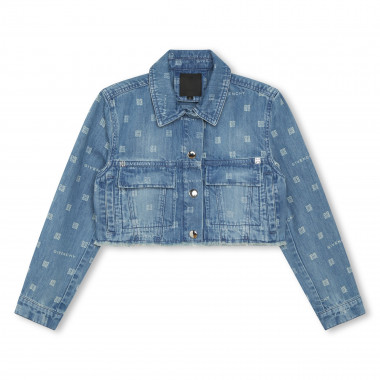 Denim jacket with raised motif GIVENCHY for GIRL