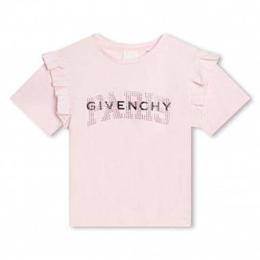 Ruffled cotton T-shirt GIVENCHY for GIRL