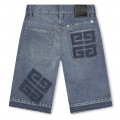 Long fitted denim shorts GIVENCHY for BOY