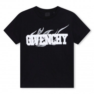 T-shirt with logo and flames GIVENCHY for BOY