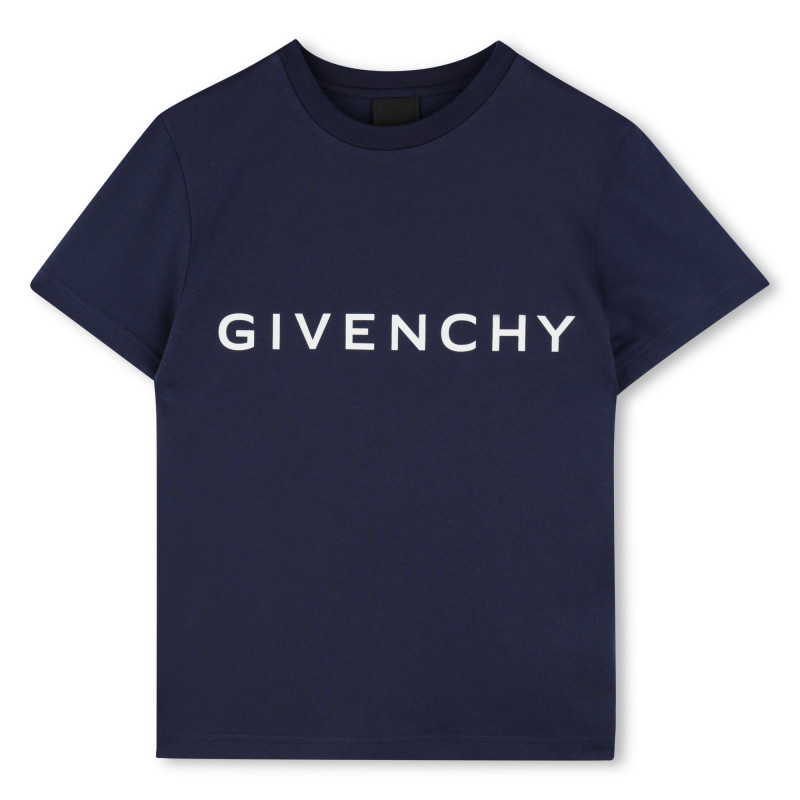 GIVENCHY T shirt with logo print boy blue Kids around