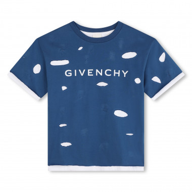 Two-tone used-effect T-shirt GIVENCHY for BOY