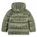 Piumino con cappuccio e logo GIVENCHY Per RAGAZZO