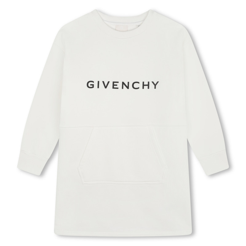 GIVENCHY Straight cut jersey dress girl white Kids around