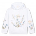 Sweat-shirt imprimé à capuche GIVENCHY pour FILLE