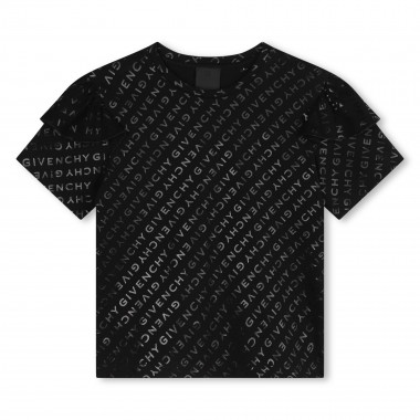 T-shirt met print en ruches GIVENCHY Voor