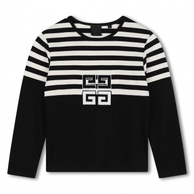 T-shirt rayé en coton GIVENCHY pour FILLE