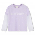 T-shirt 2 en 1 manches longues GIVENCHY pour FILLE