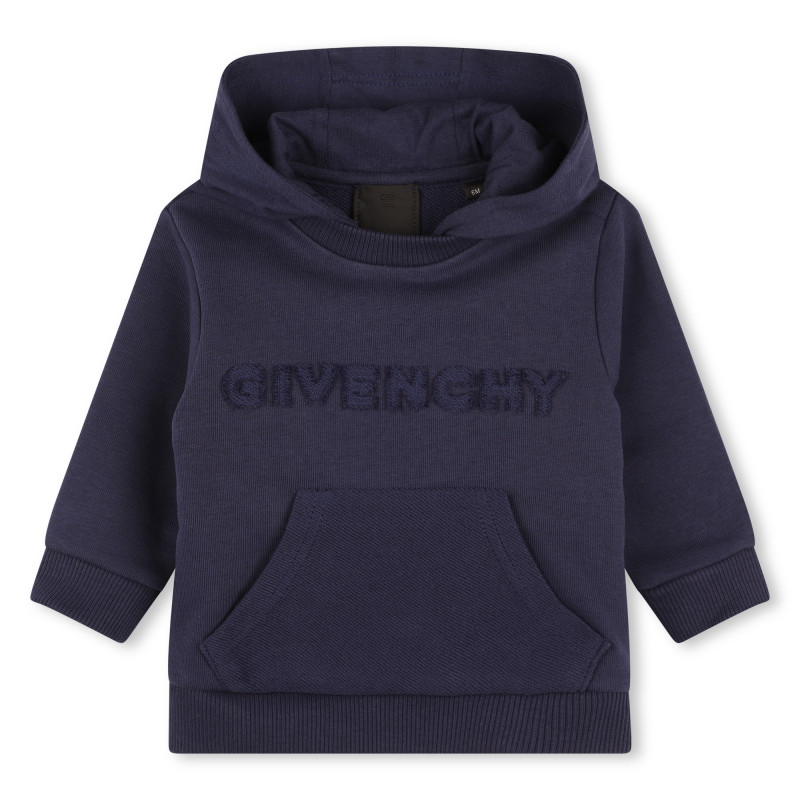 GIVENCHY Hooded fleece sweatshirt baby blue Kids around