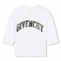 T-shirt coton manches longues GIVENCHY pour GARCON