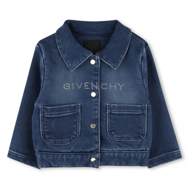 Cardigan en denim molletonné GIVENCHY pour FILLE