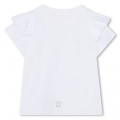 Frilled sleeve T-shirt GIVENCHY for GIRL