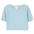 Pull manches courtes motif 4G GIVENCHY pour FILLE