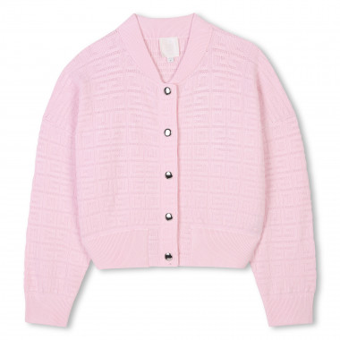 Cardigan pressionné en tricot GIVENCHY pour FILLE