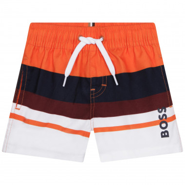 Striped logo swimming trunks BOSS for BOY
