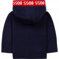 Dual-material hooded cardigan BOSS for BOY