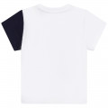 Two-tone T-shirt with logo BOSS for BOY