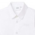 Embroidered cotton shirt BOSS for BOY