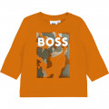 T-shirt manches longues coton BOSS pour GARCON