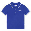 Short-sleeved cotton polo BOSS for BOY