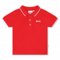 Short-sleeved cotton polo BOSS for BOY