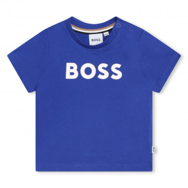 Katoenen t-shirt korte mouwen BOSS Voor