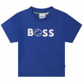 T-shirt en coton à logo devant BOSS pour GARCON