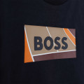 T-shirt met tennisprint BOSS Voor