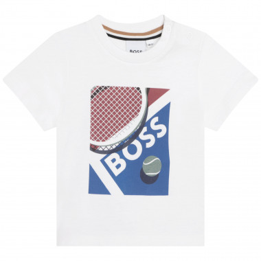 T-shirt cotone stampa tennis BOSS Per RAGAZZO