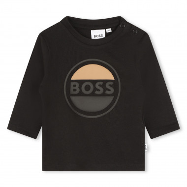 Katoenen t-shirt met logo BOSS Voor