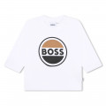 Cotton t-shirt with logo BOSS for BOY