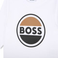 Cotton t-shirt with logo BOSS for BOY