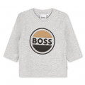 Camiseta de algodón con logo BOSS para NIÑO