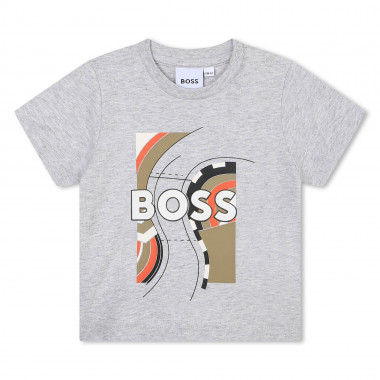 Katoenen t-shirt met print BOSS Voor