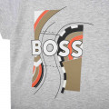 Katoenen t-shirt met print BOSS Voor