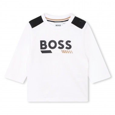 T-shirt in cotone con inserti BOSS Per RAGAZZO