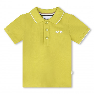 Polo piqué de coton avec logo BOSS pour GARCON
